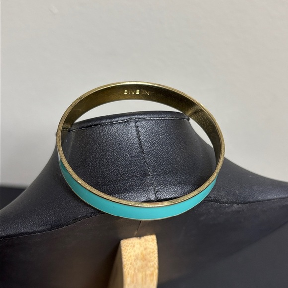 Kate Spade Gold and Aqua Bracelet Tiffany Blue Bangle - Picture 3 of 7